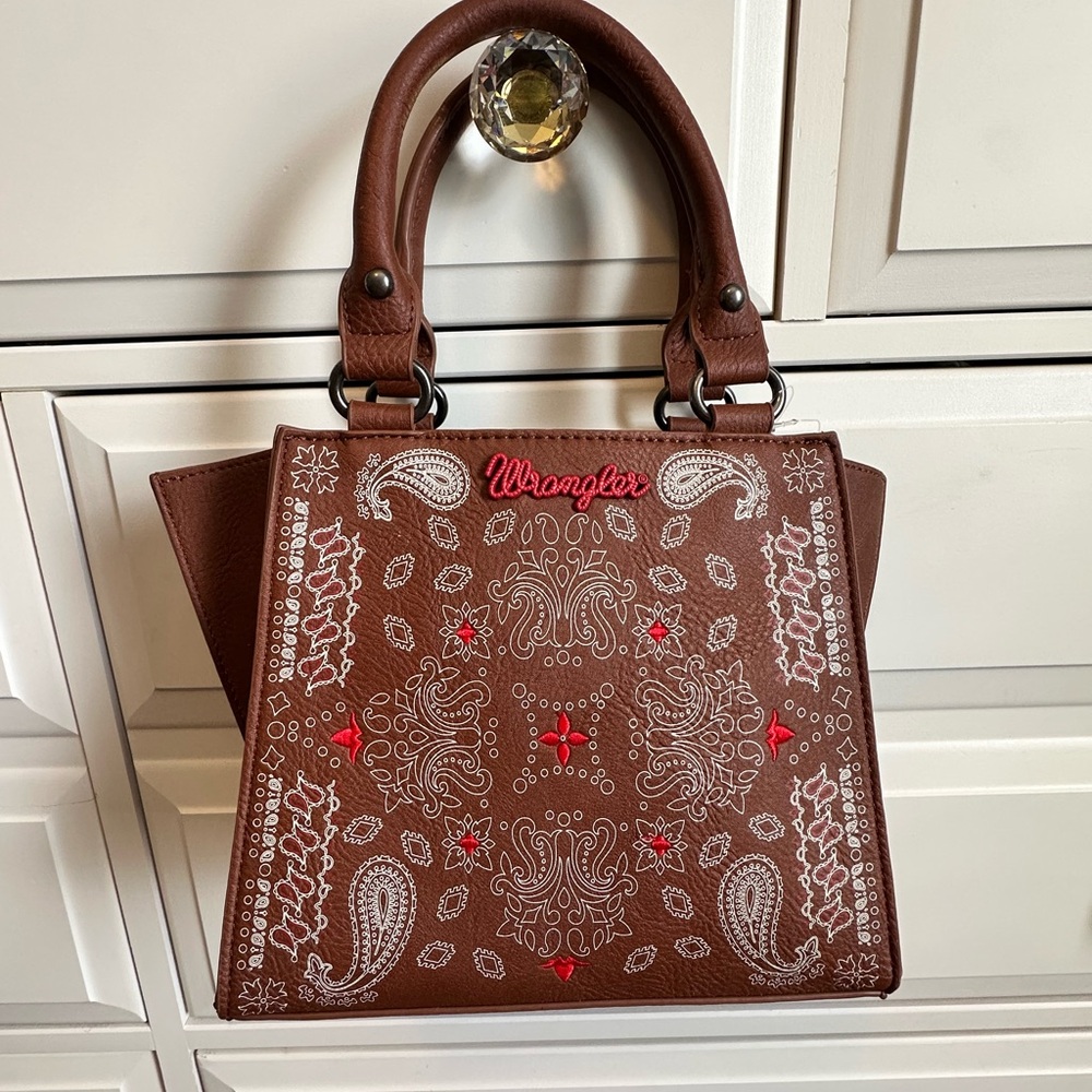 Wrangler Brown Bandana Print Women's Bag
